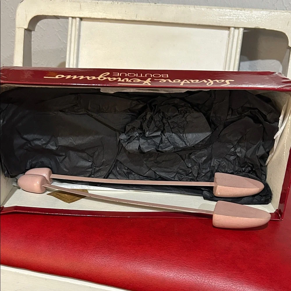 Salvatore Ferragamo Black Bow Satin Heels Sleek Design 9.5 C